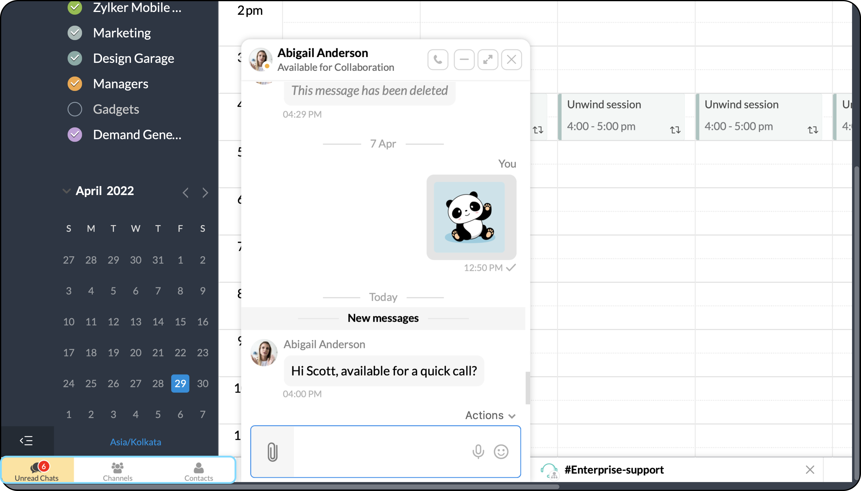 What is Chat Bar and how to turn it off in other Zoho Apps?