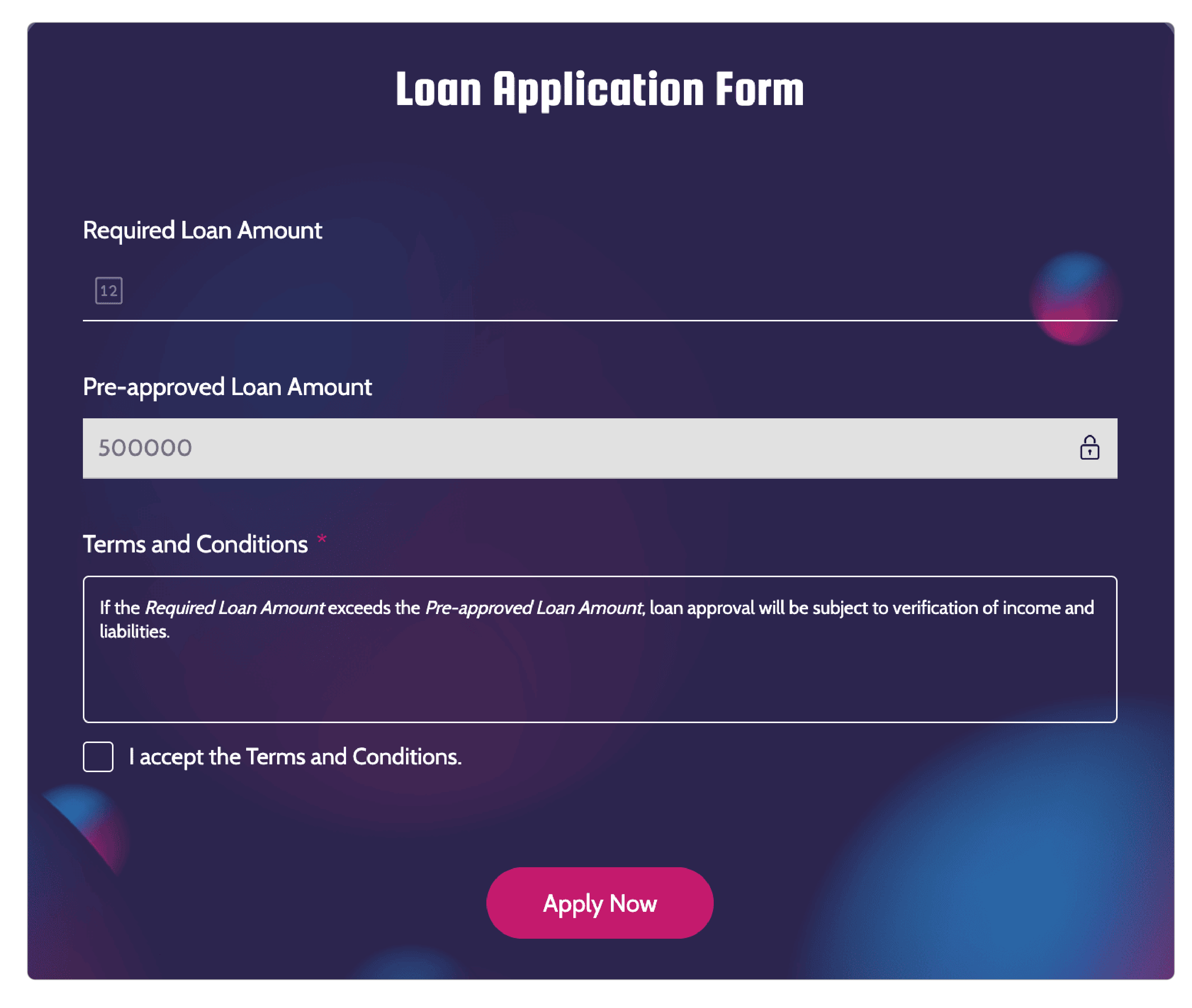 Loan Application Form
