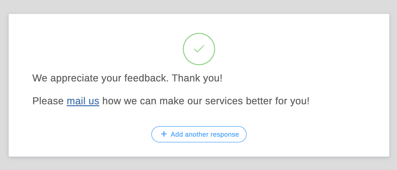 Thank page