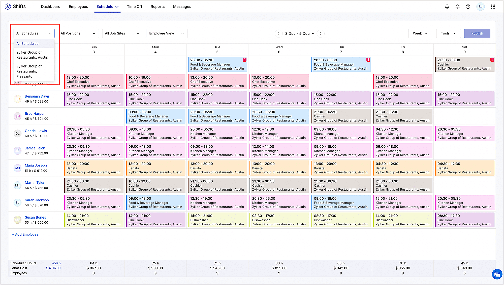Schedule Filter