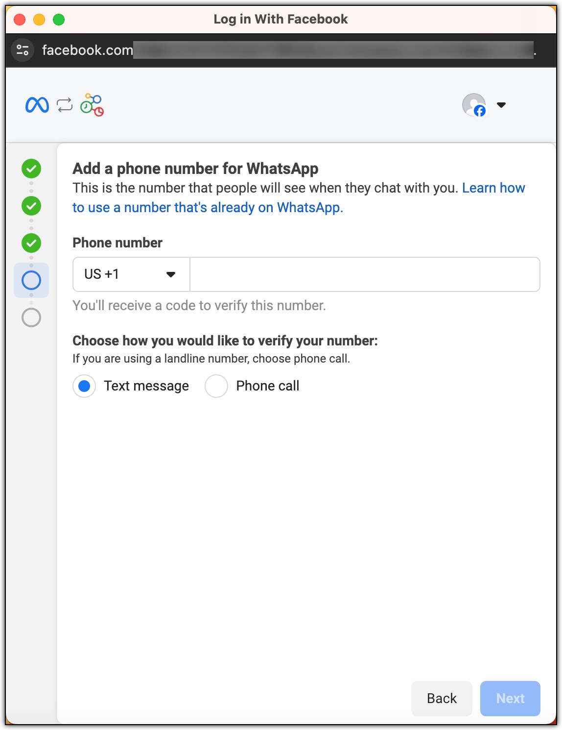 Verify phone number