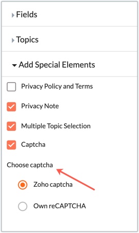 choose captcha