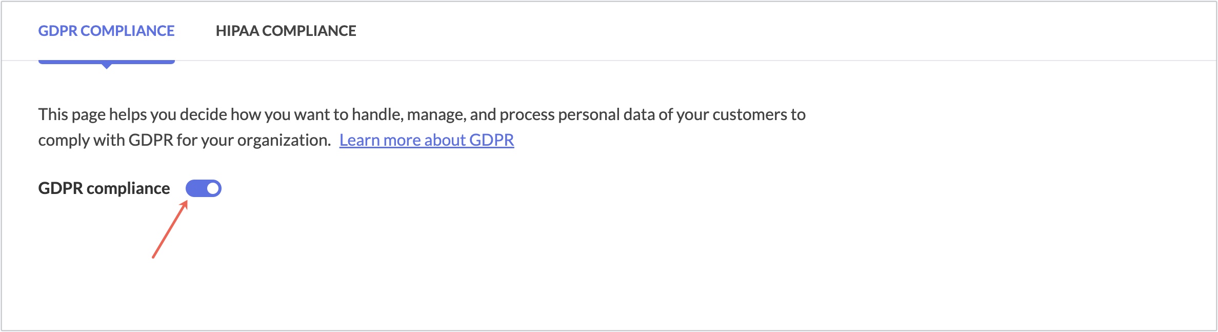 disable GDPR settings