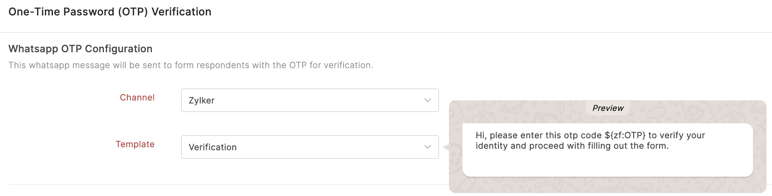 Select Channel and Template