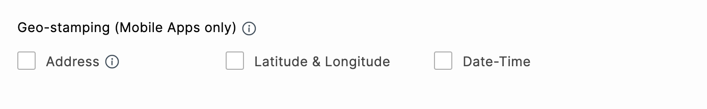 Geo-stamping (Mobile Apps Only)