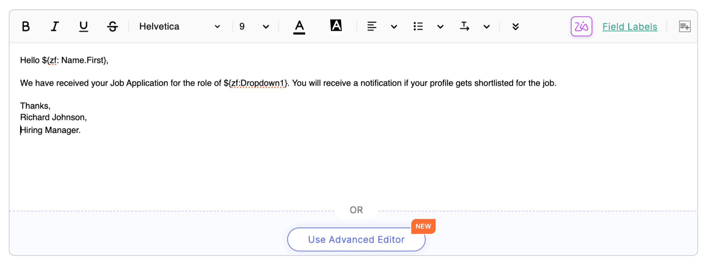 Advanced Email Editor