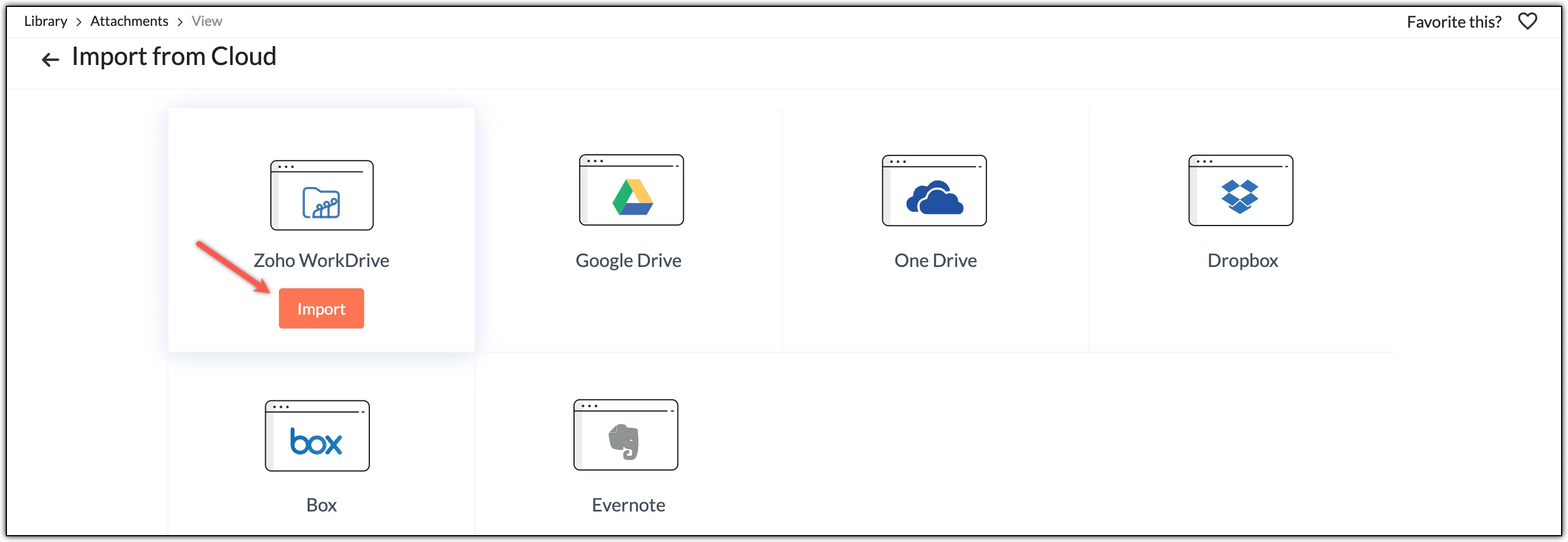 Import from cloud