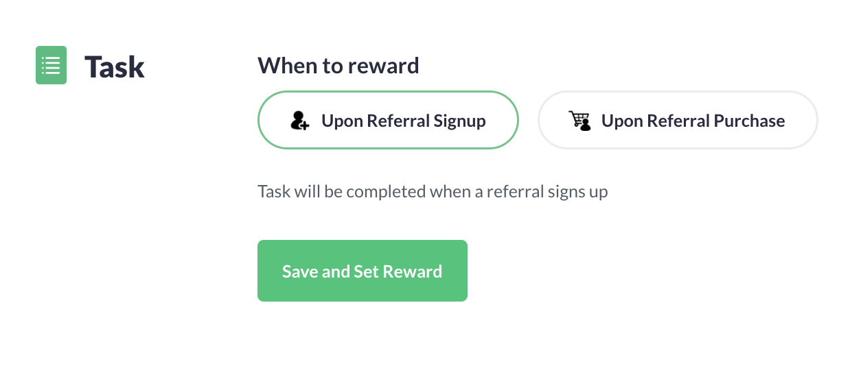 Affiliate signup task