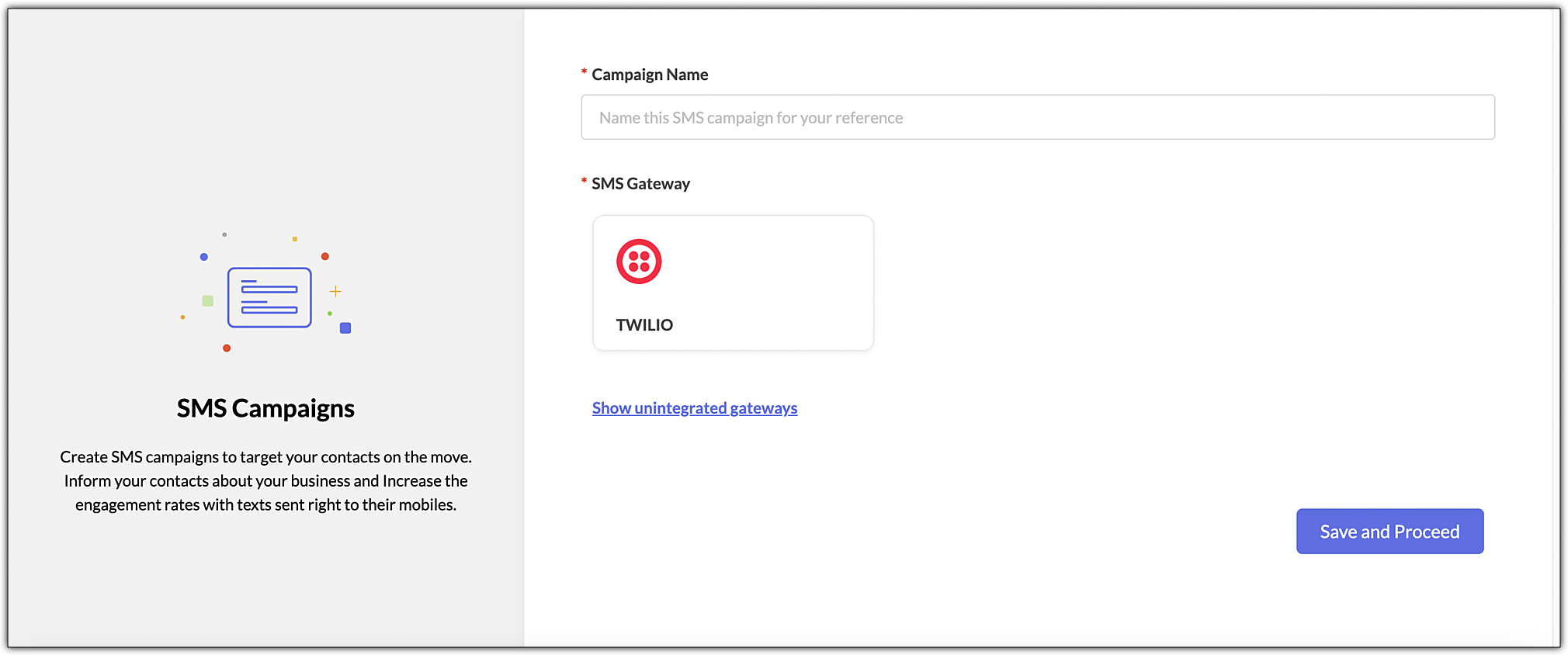 Choose SMS campaign gateway