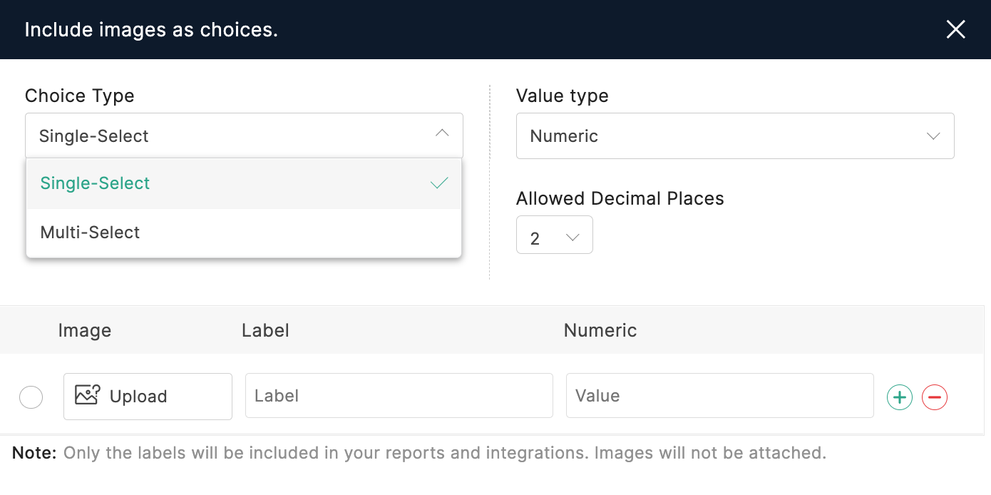 Image Choices in One Field Form