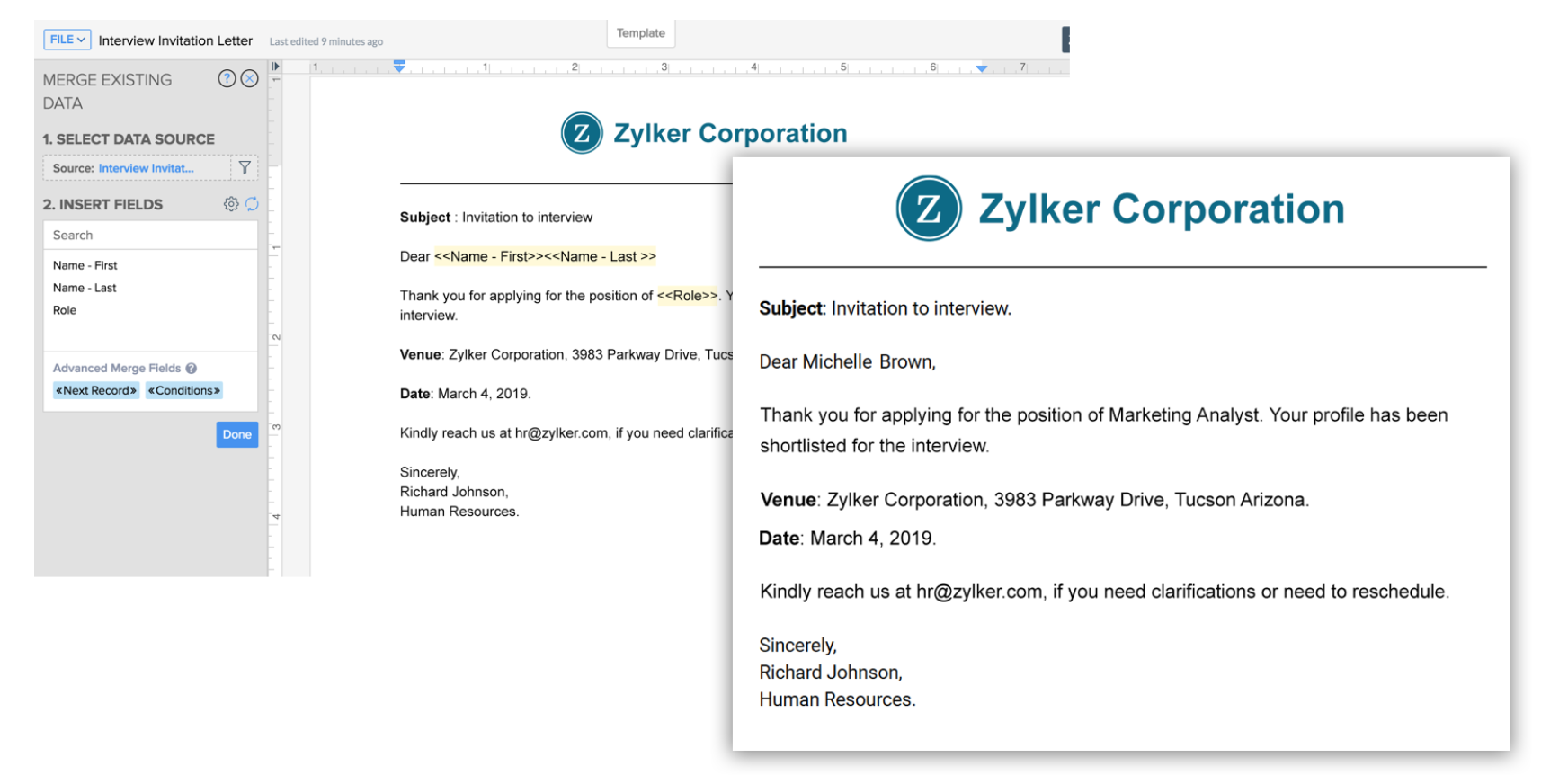 Document Merge