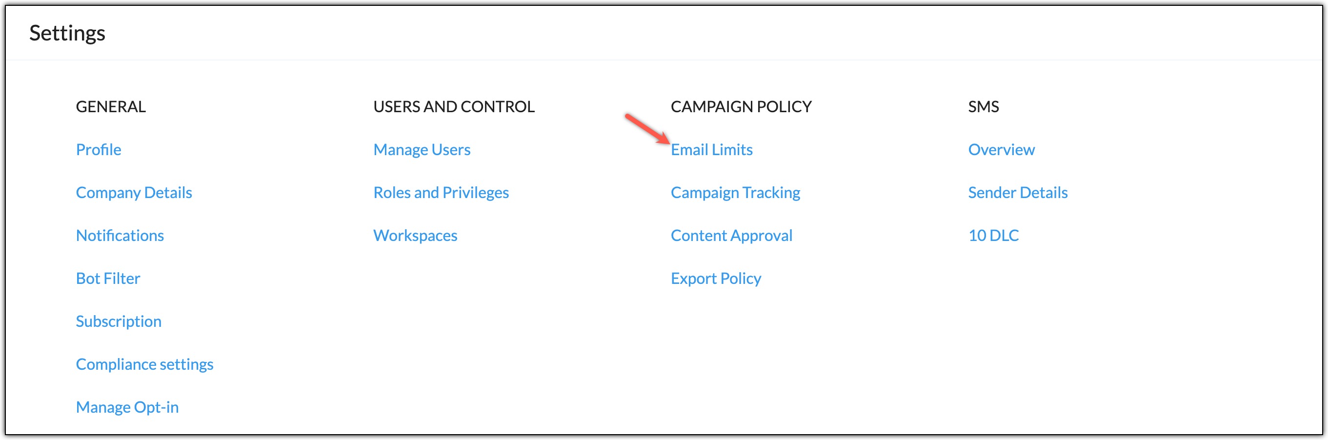 Email limits
