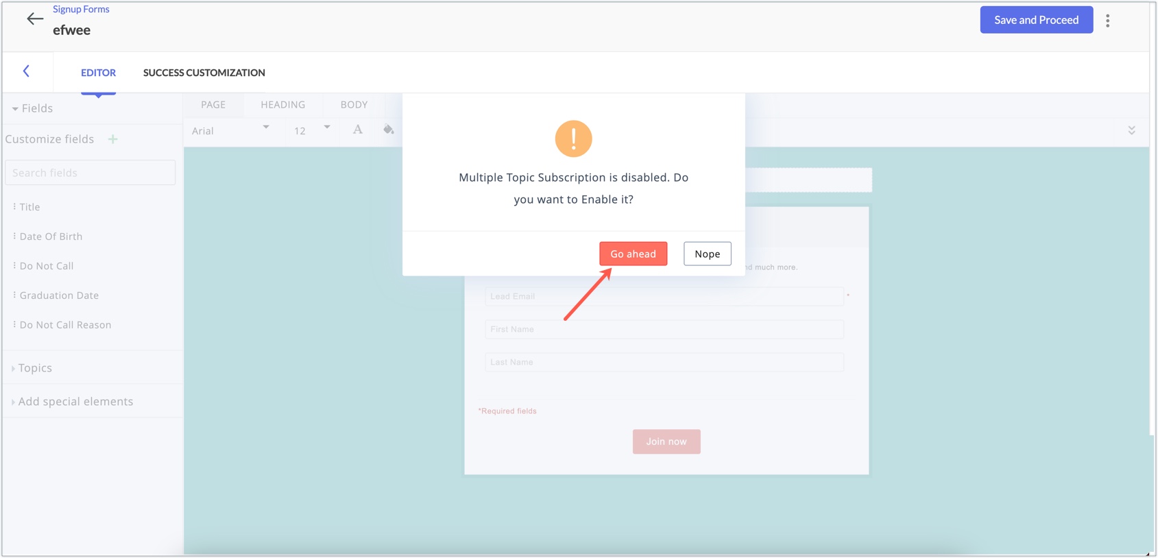 multiple topic subscription