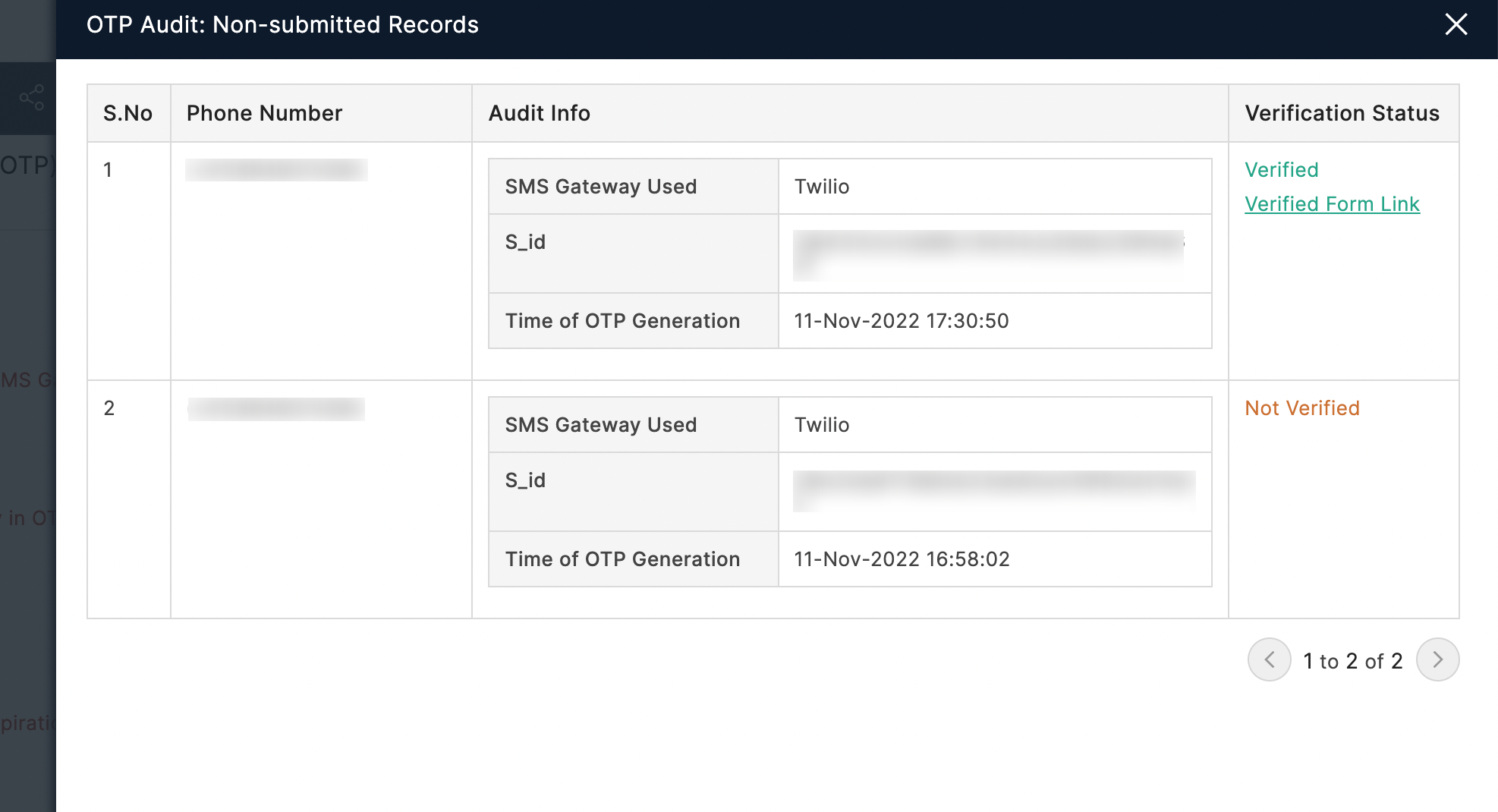 Verified form link