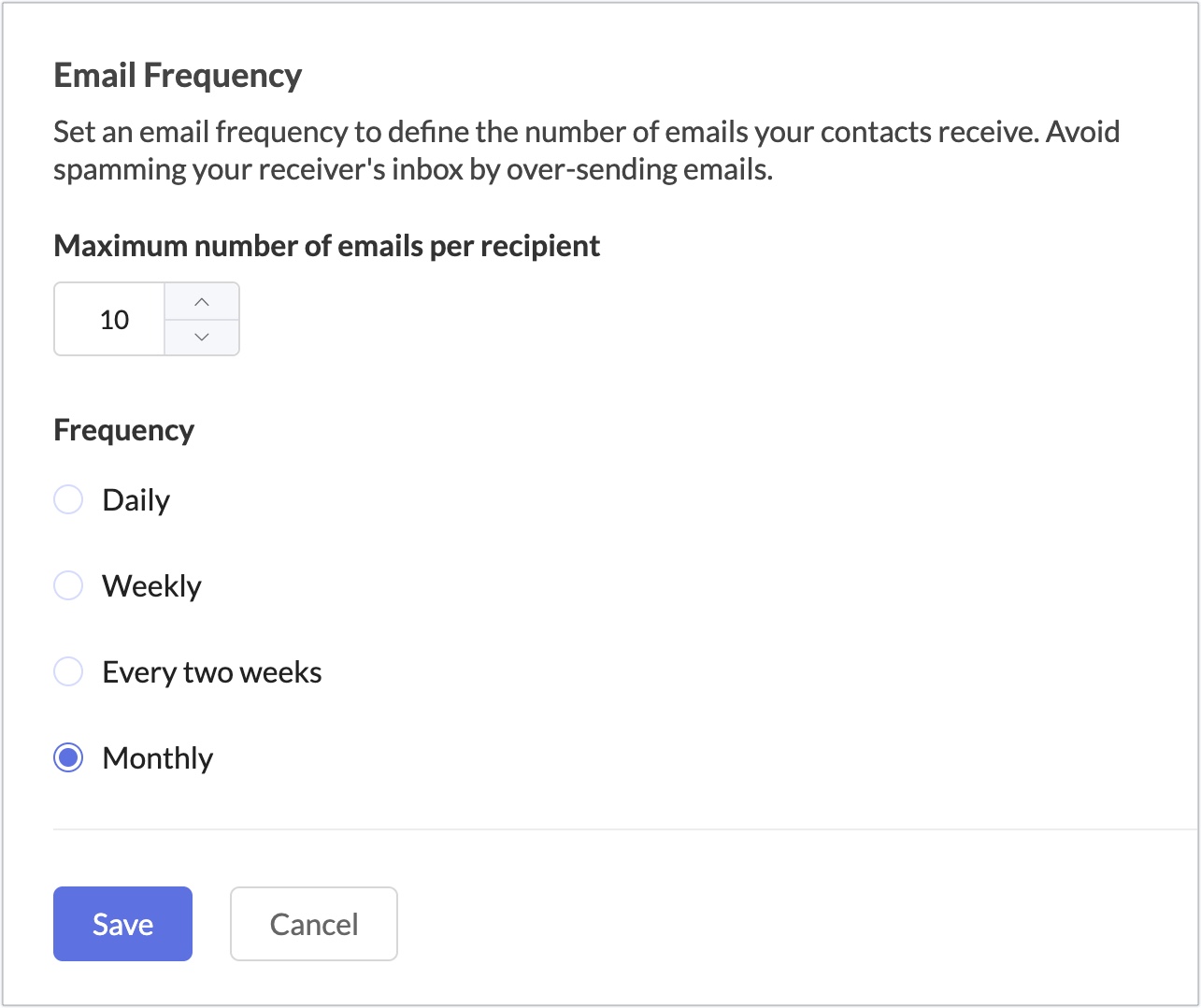 email frequency