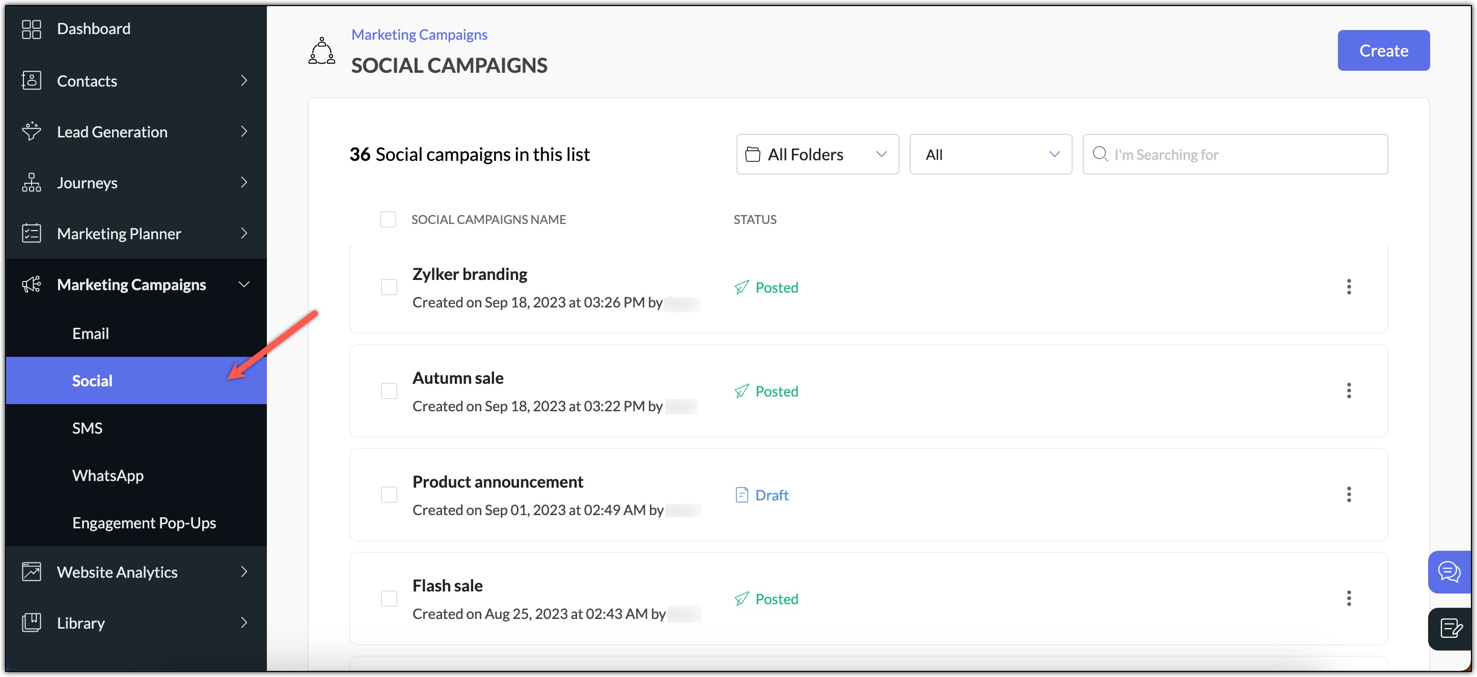 Social campaigns