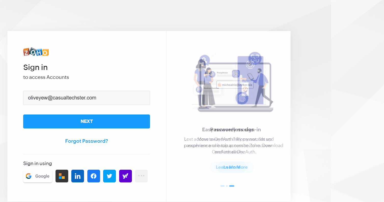 A Gif showing how to edit the email address that is registered incorrectly.