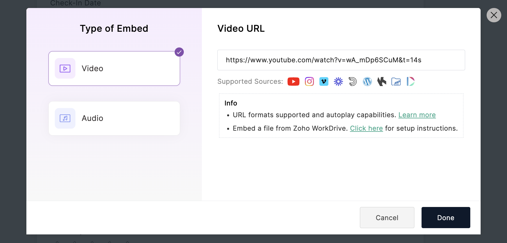 Video embed