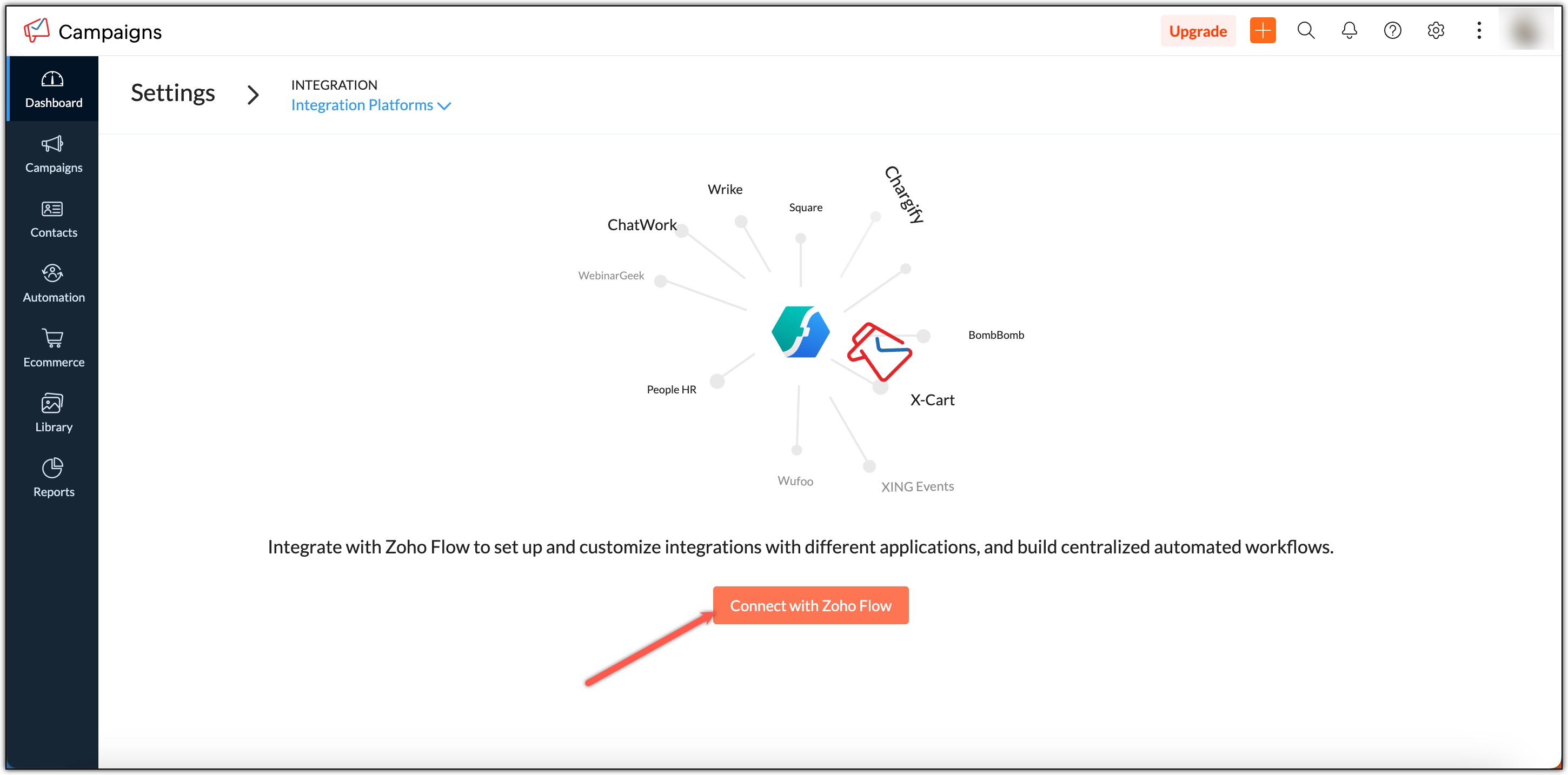 Connect with Zoho Flow