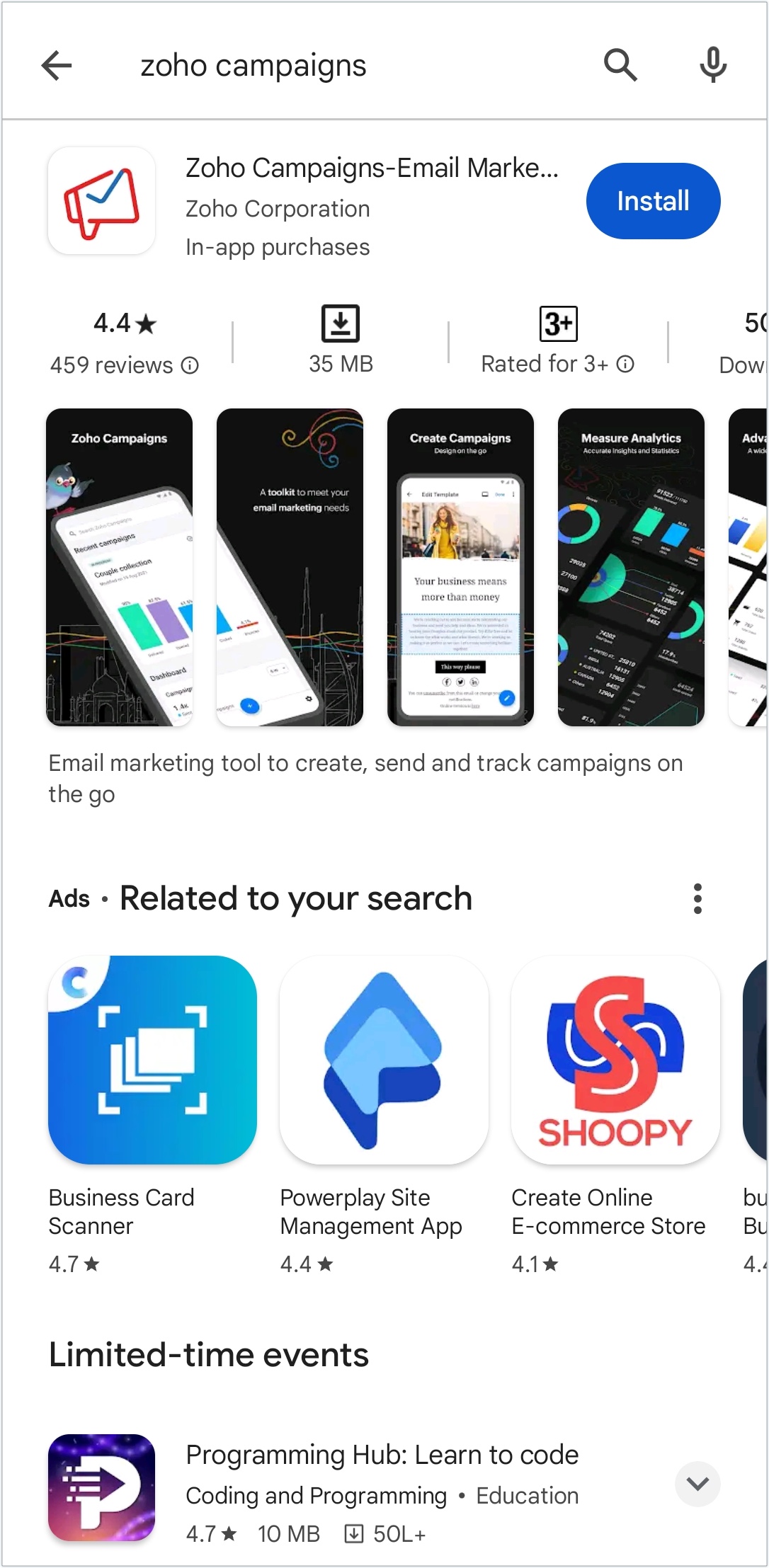  search Campaign app