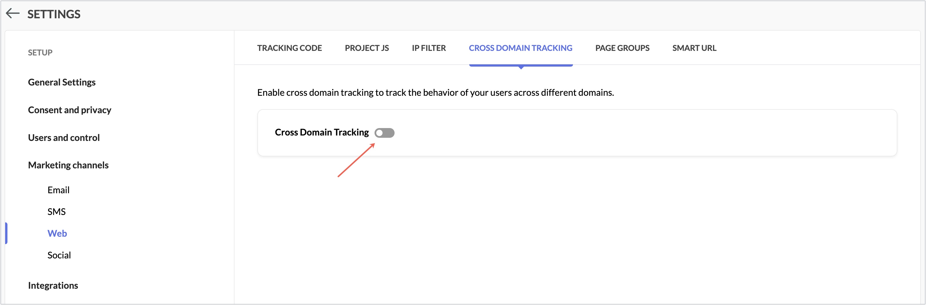 cross domain tracking