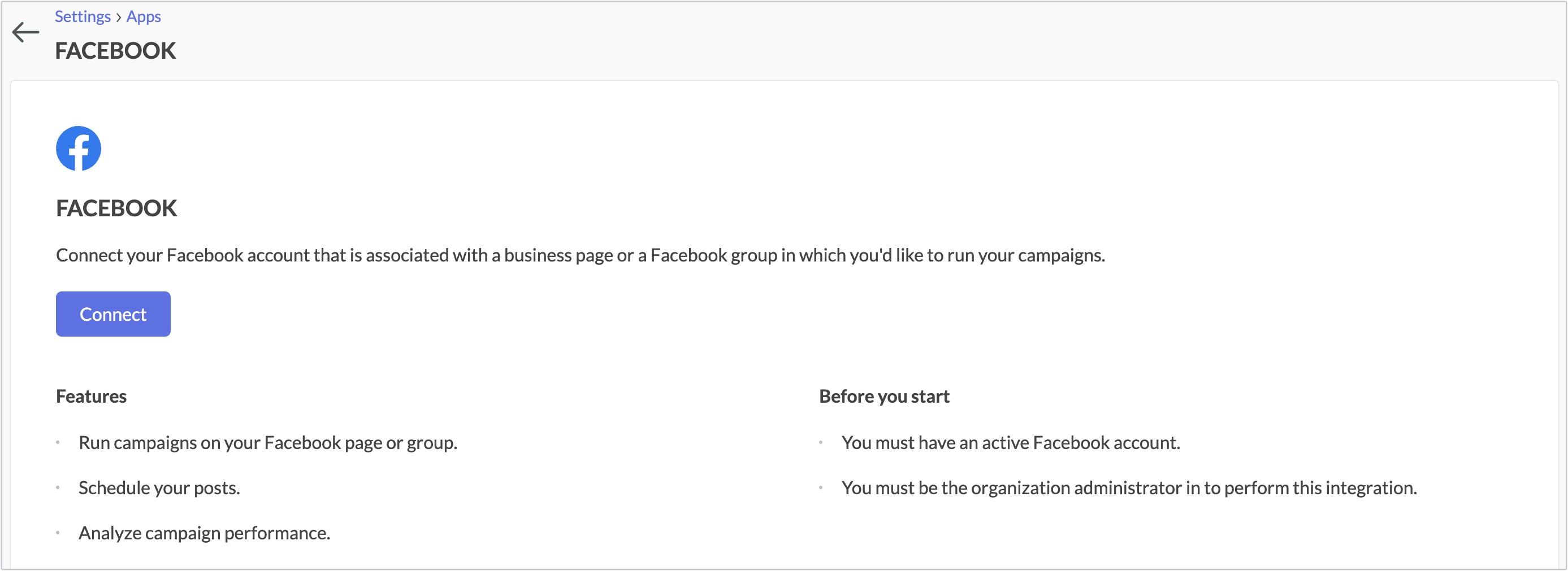 facebook connect