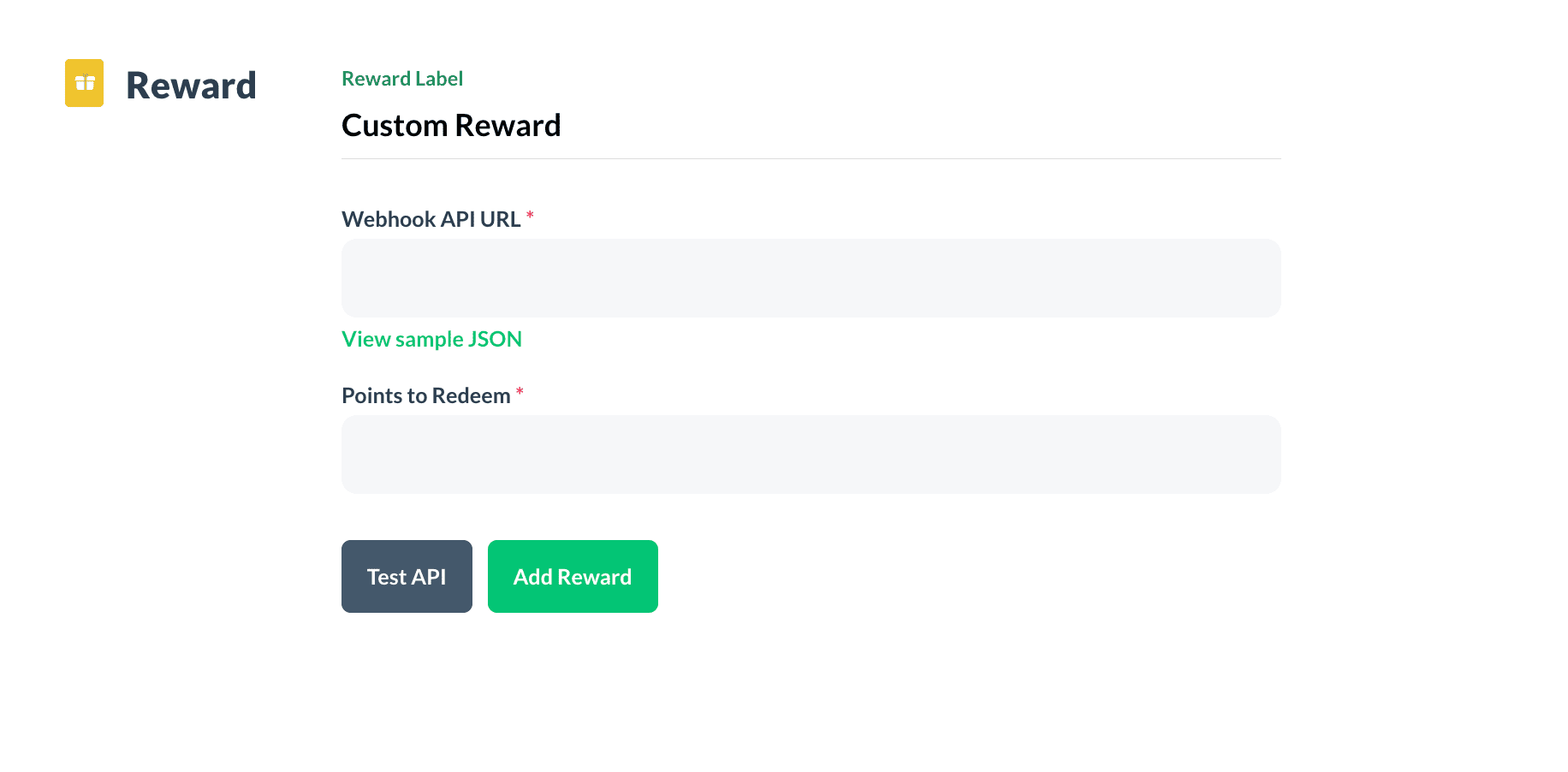 Loyalty Program - Custom reward