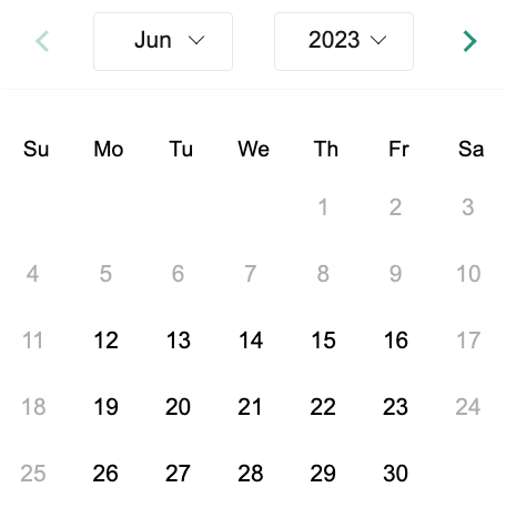 Live form calendar