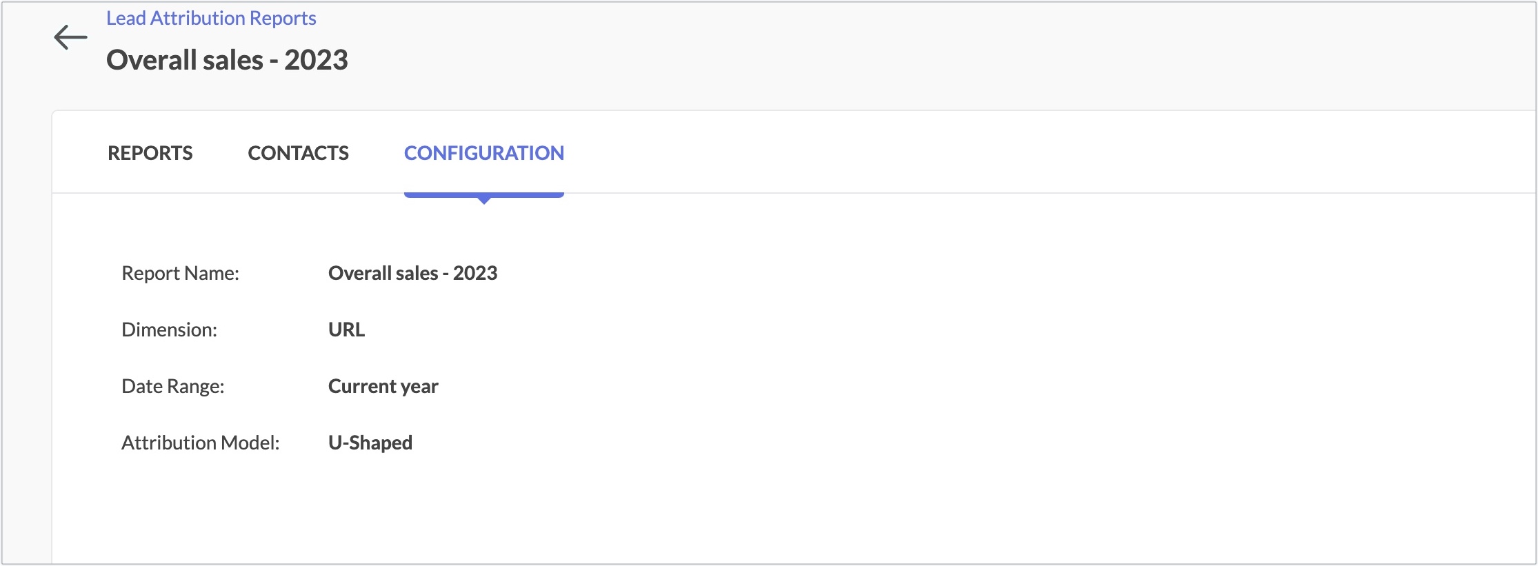 configuration tab
