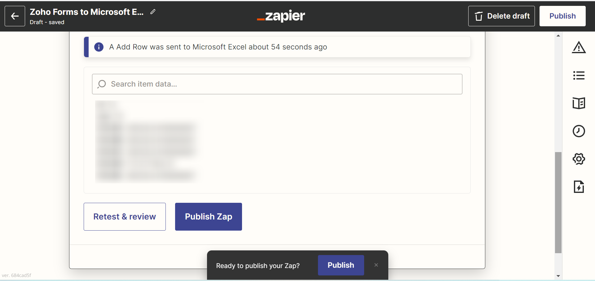 Publish Zap