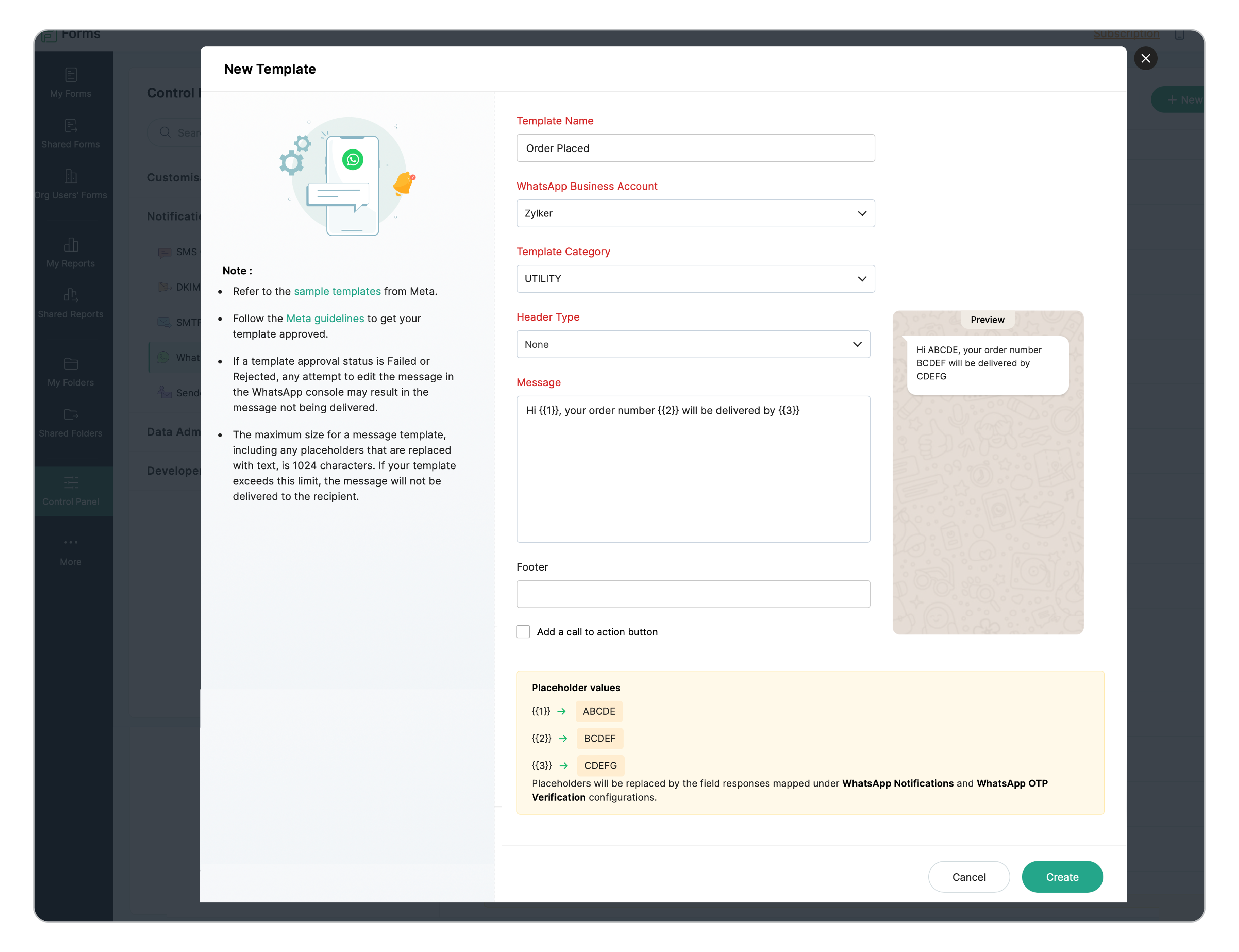Template Configuration