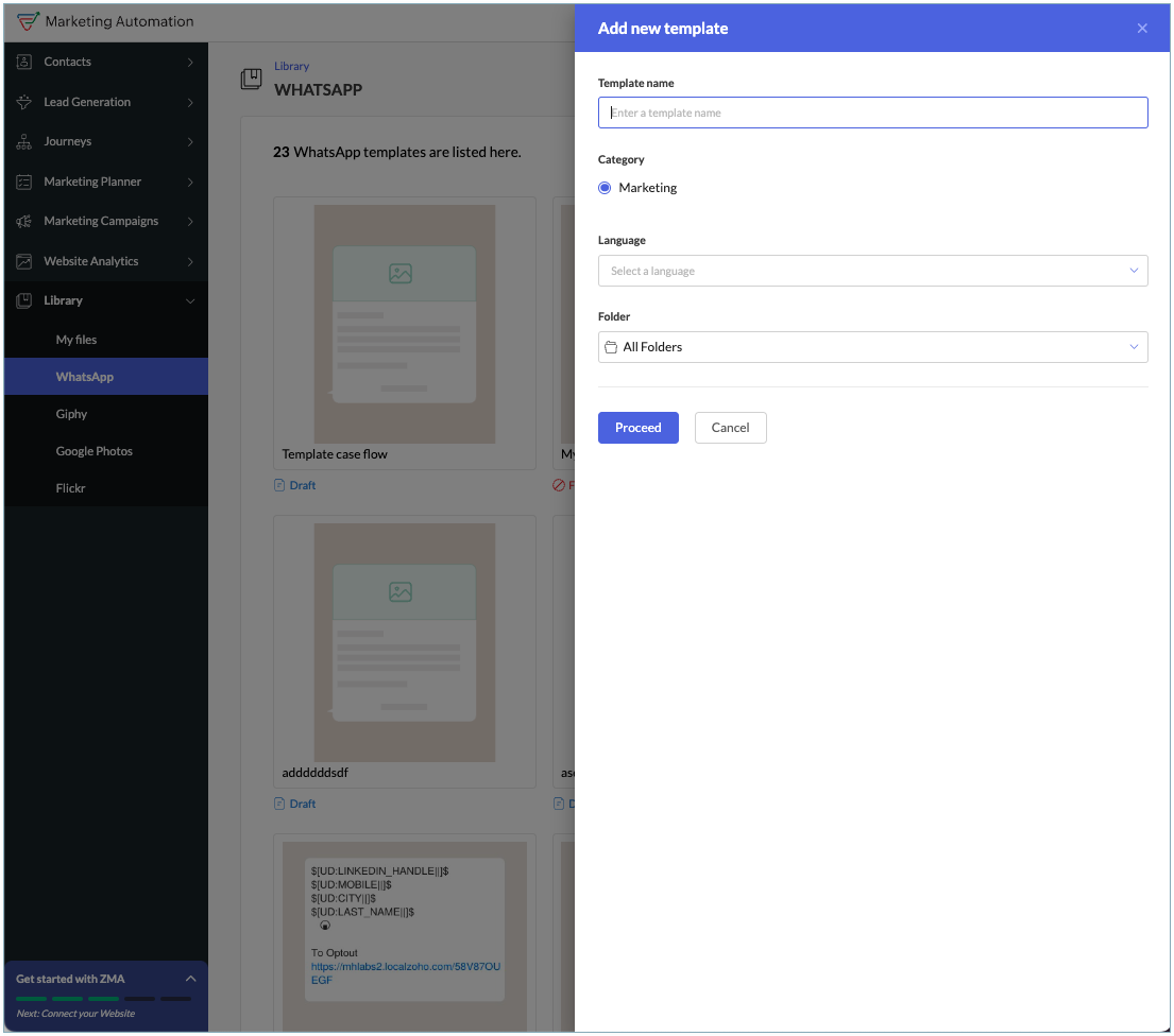 create content template