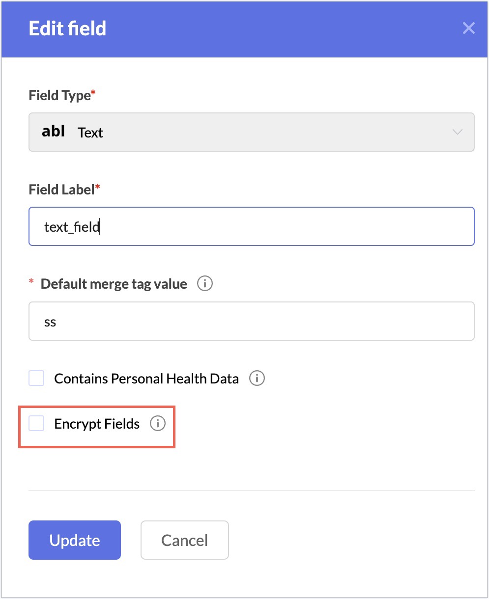 encrypt field