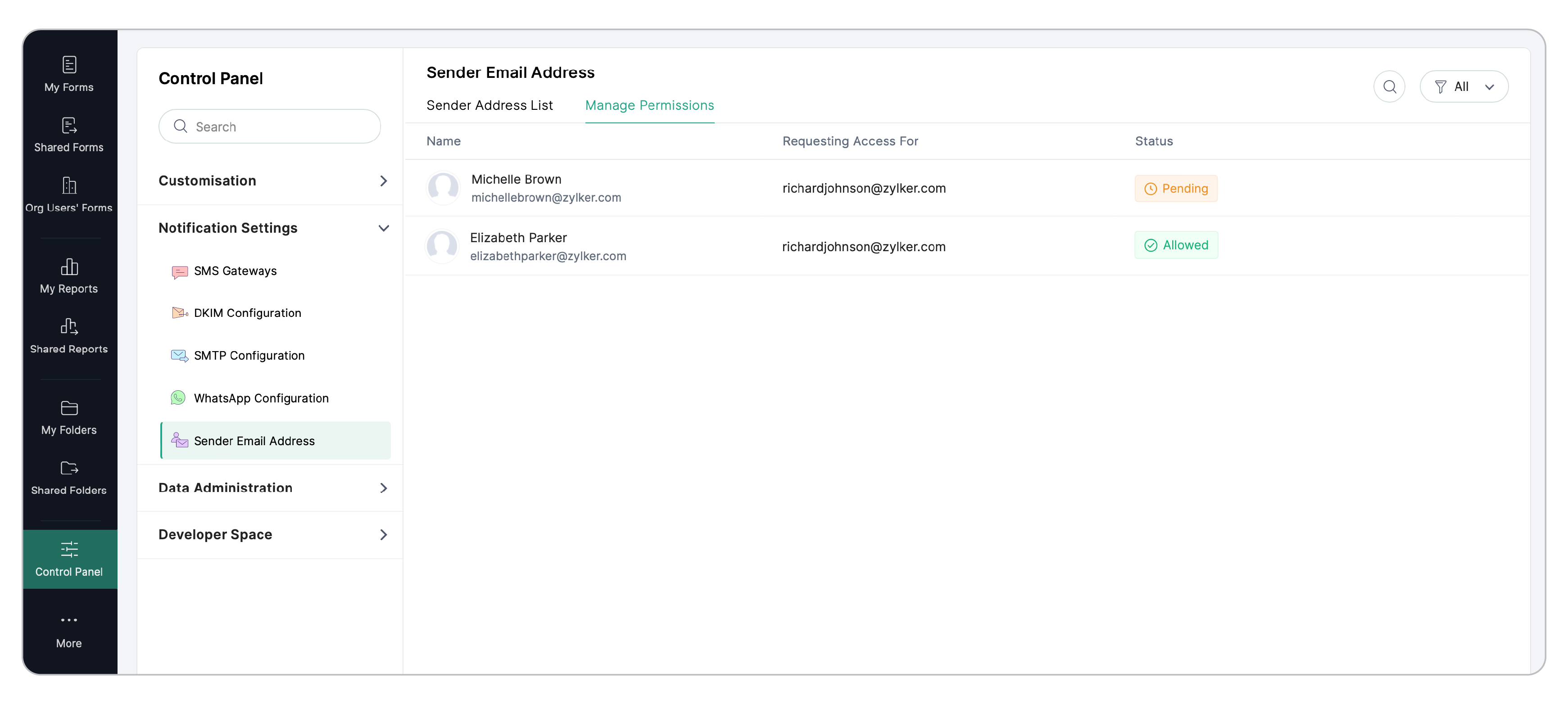 Manage Permissions