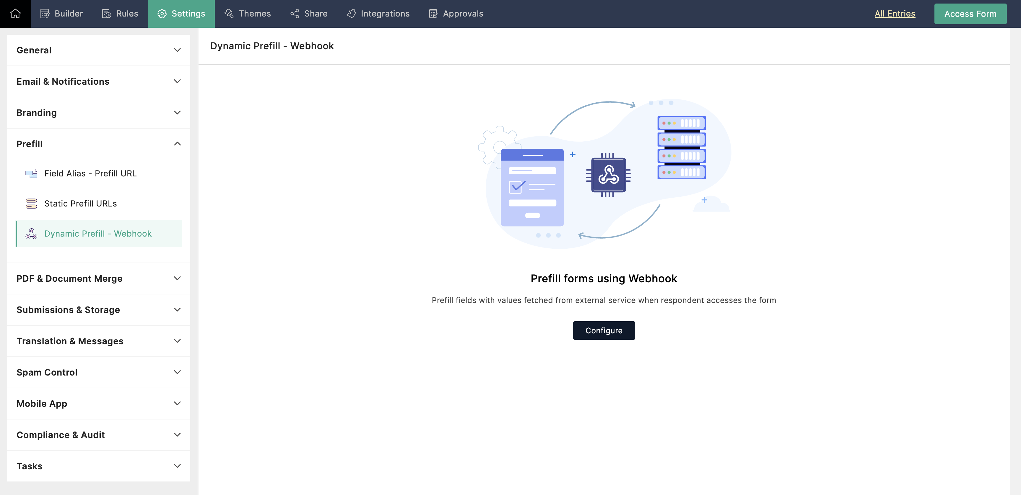 Click Configure