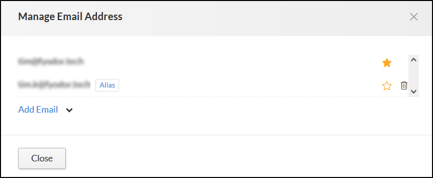 Remove the email address