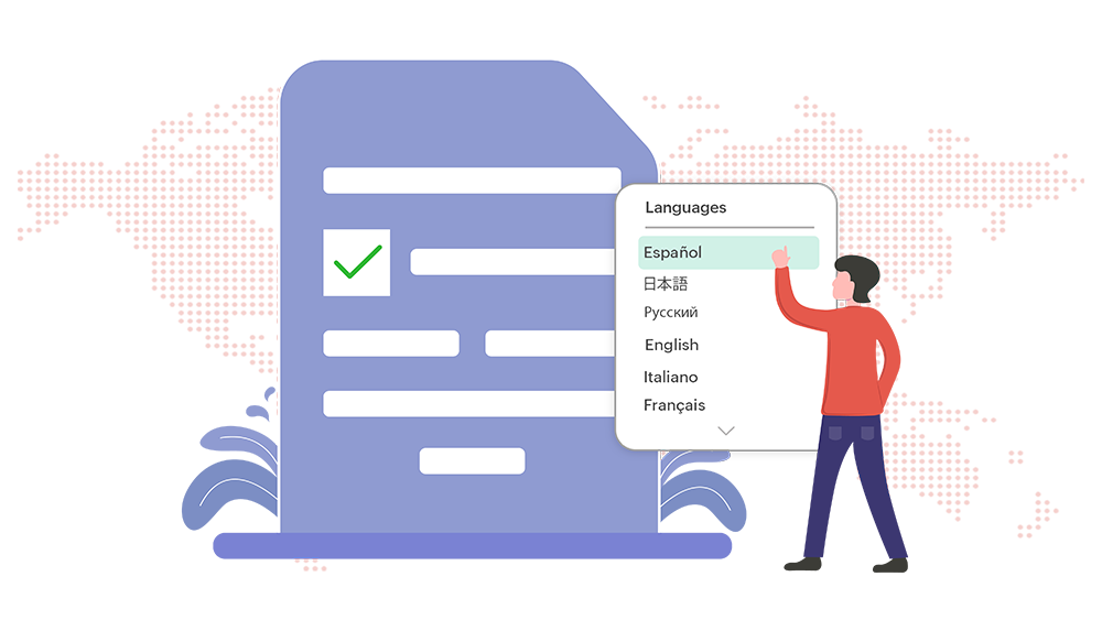Translate a form into supported languages 