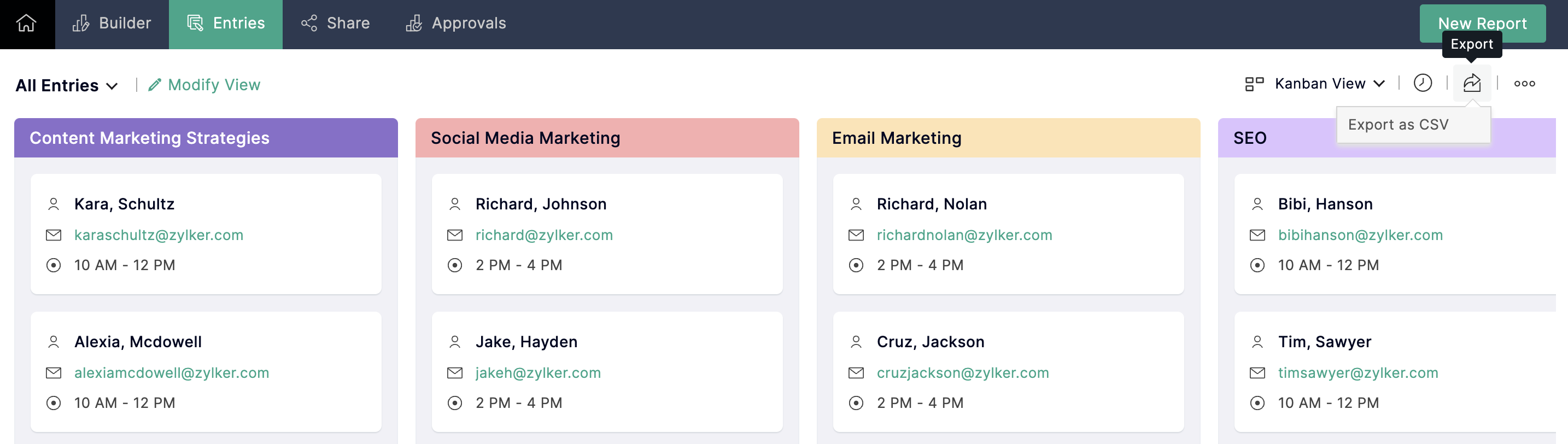 Kanban - Export as CSV