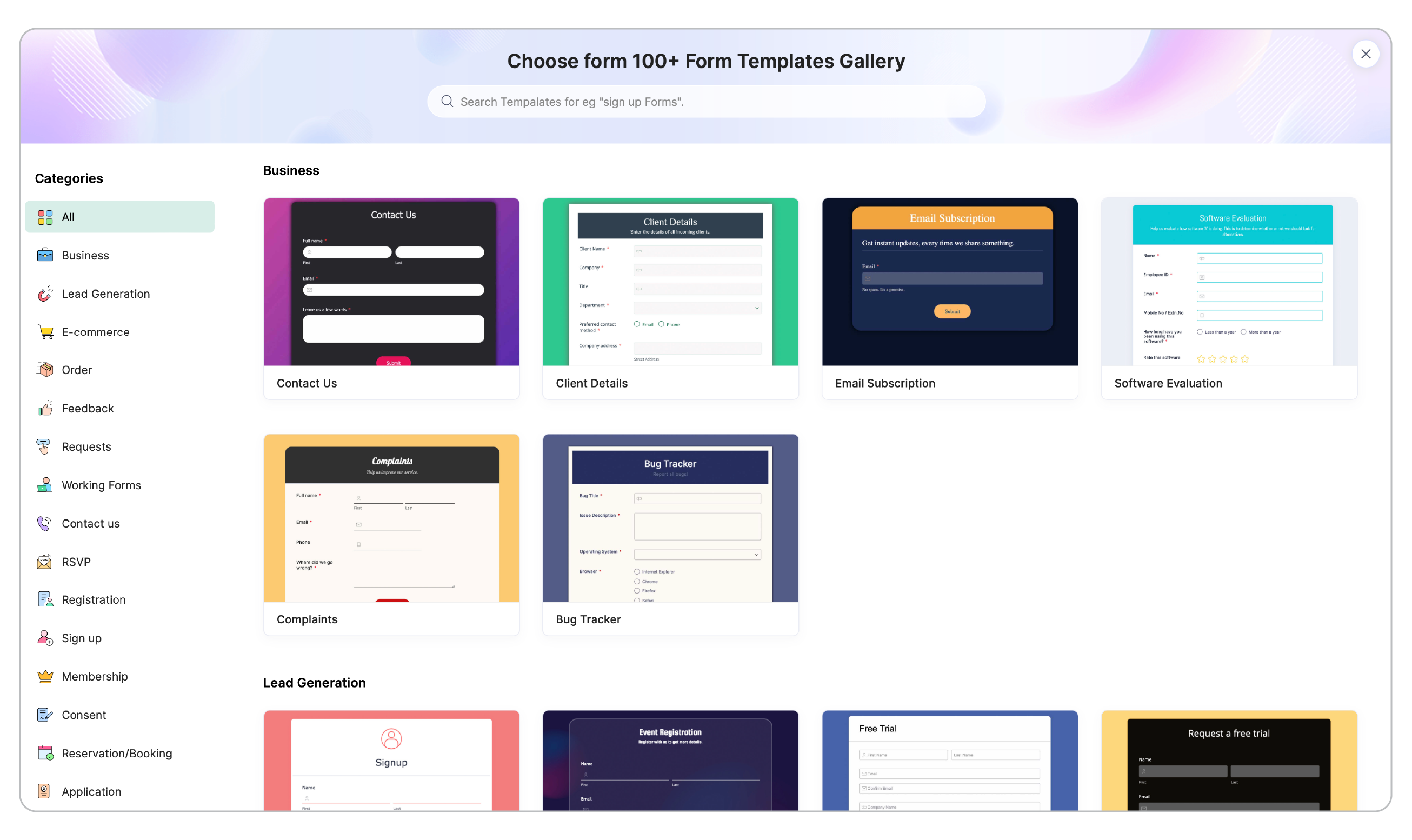 Templates Gallery