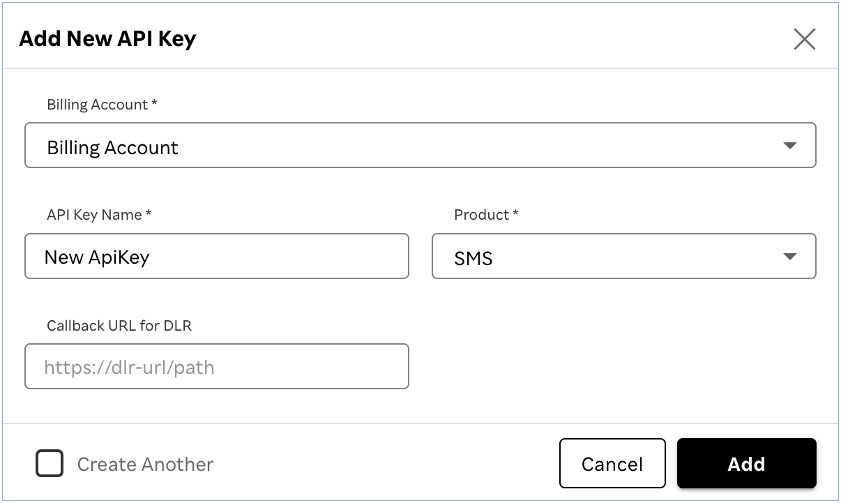 add api key popup