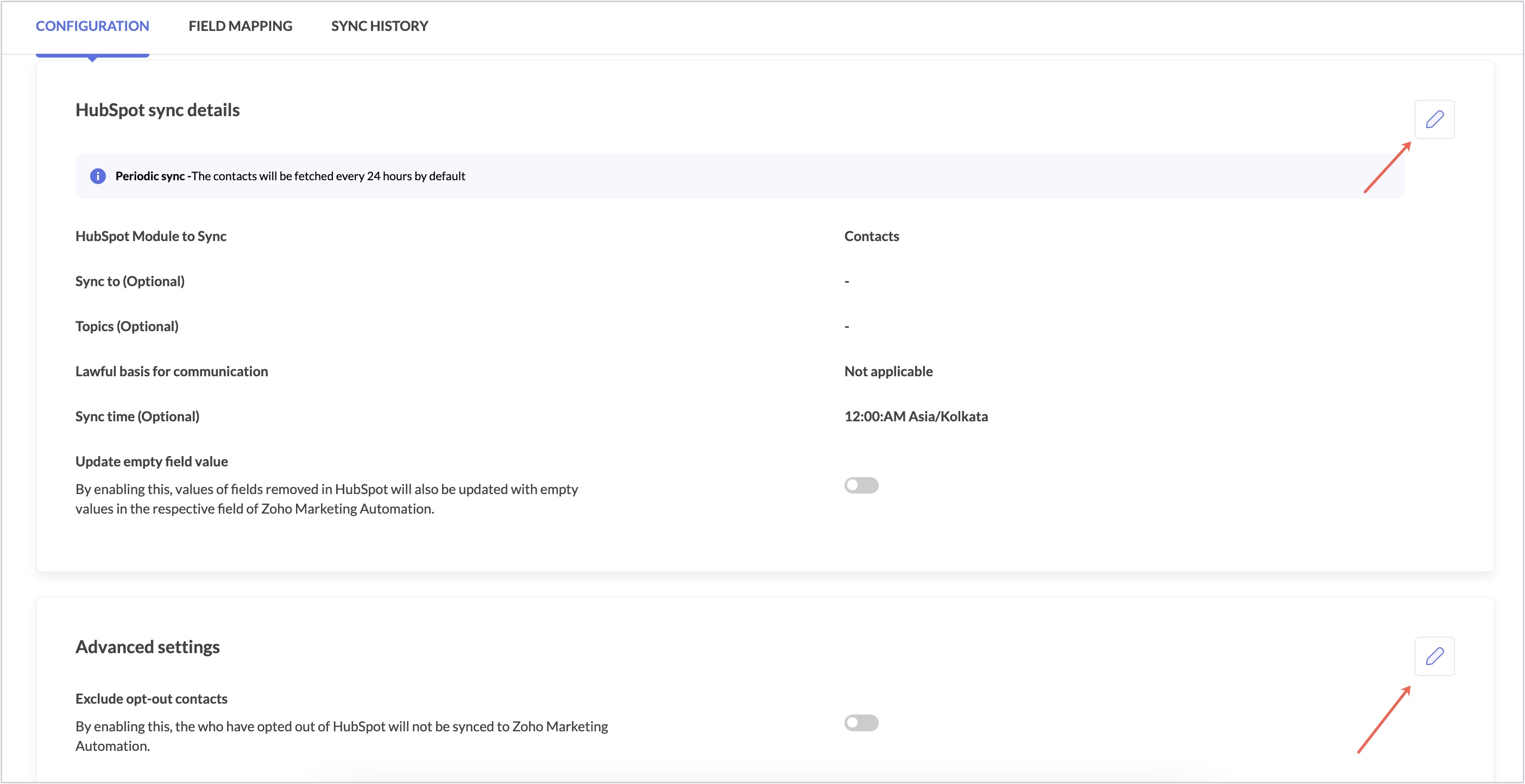 HubSpotの設定