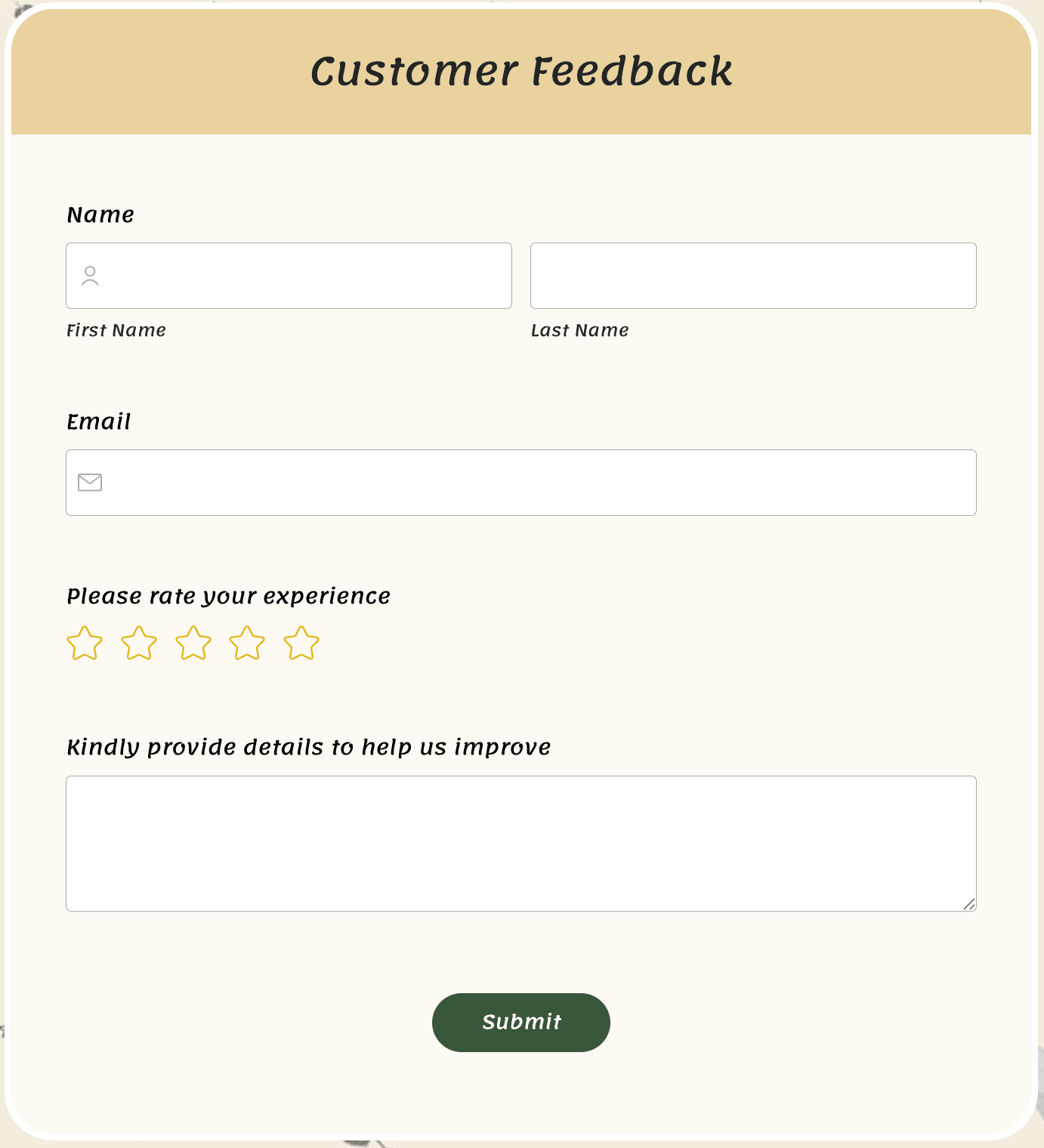 Feedback Form