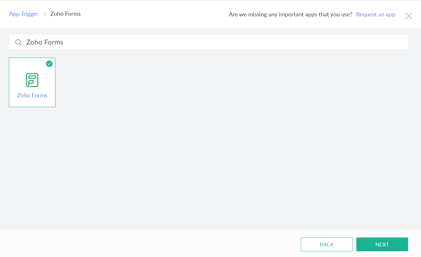 Select Zoho Forms