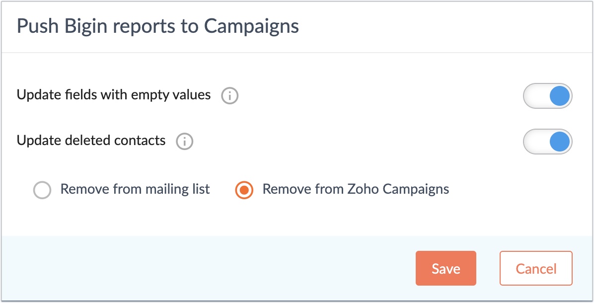 push reports to Campaigns