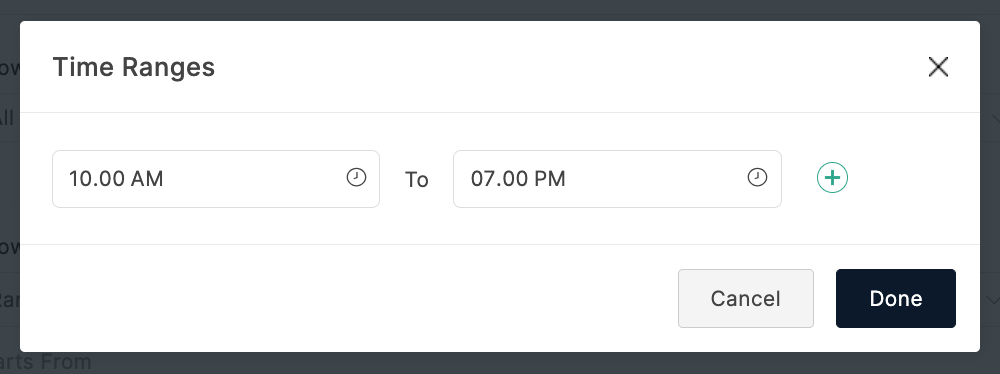 Time Ranges