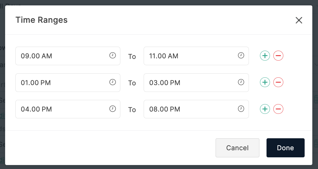 Time Ranges