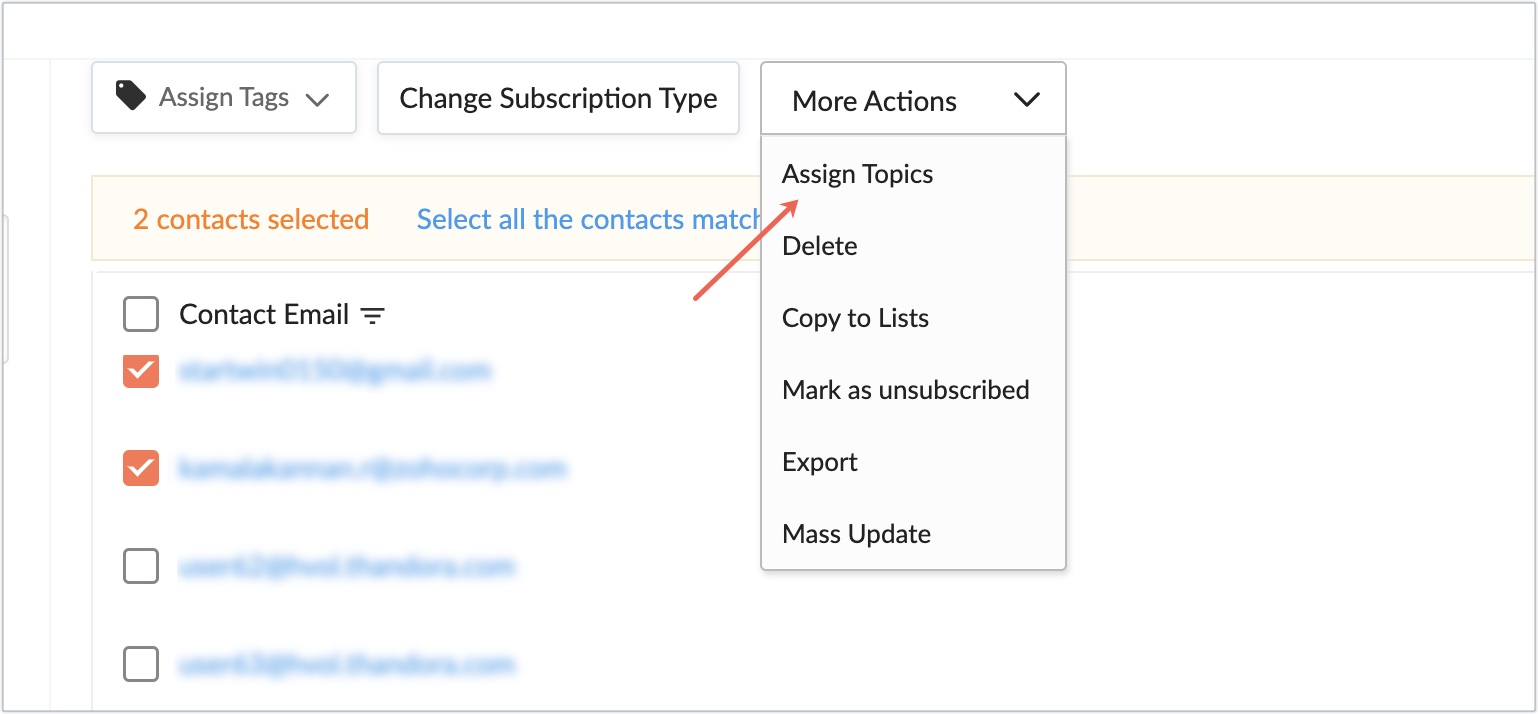assign topics
