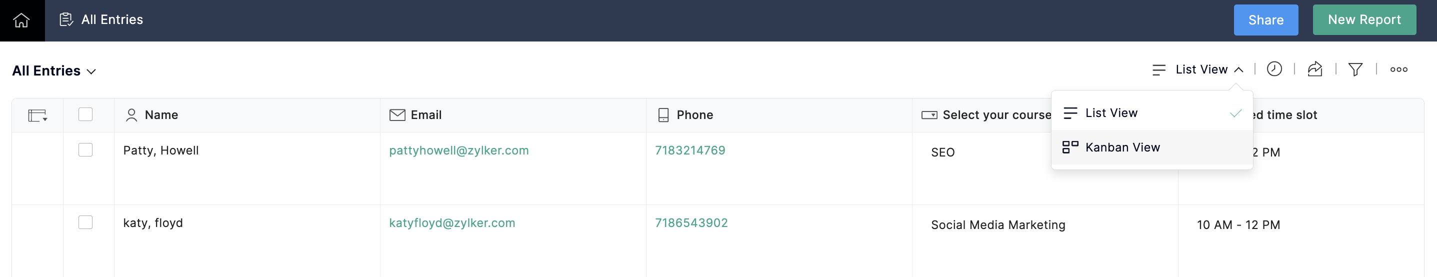 Switching from list to kanban
