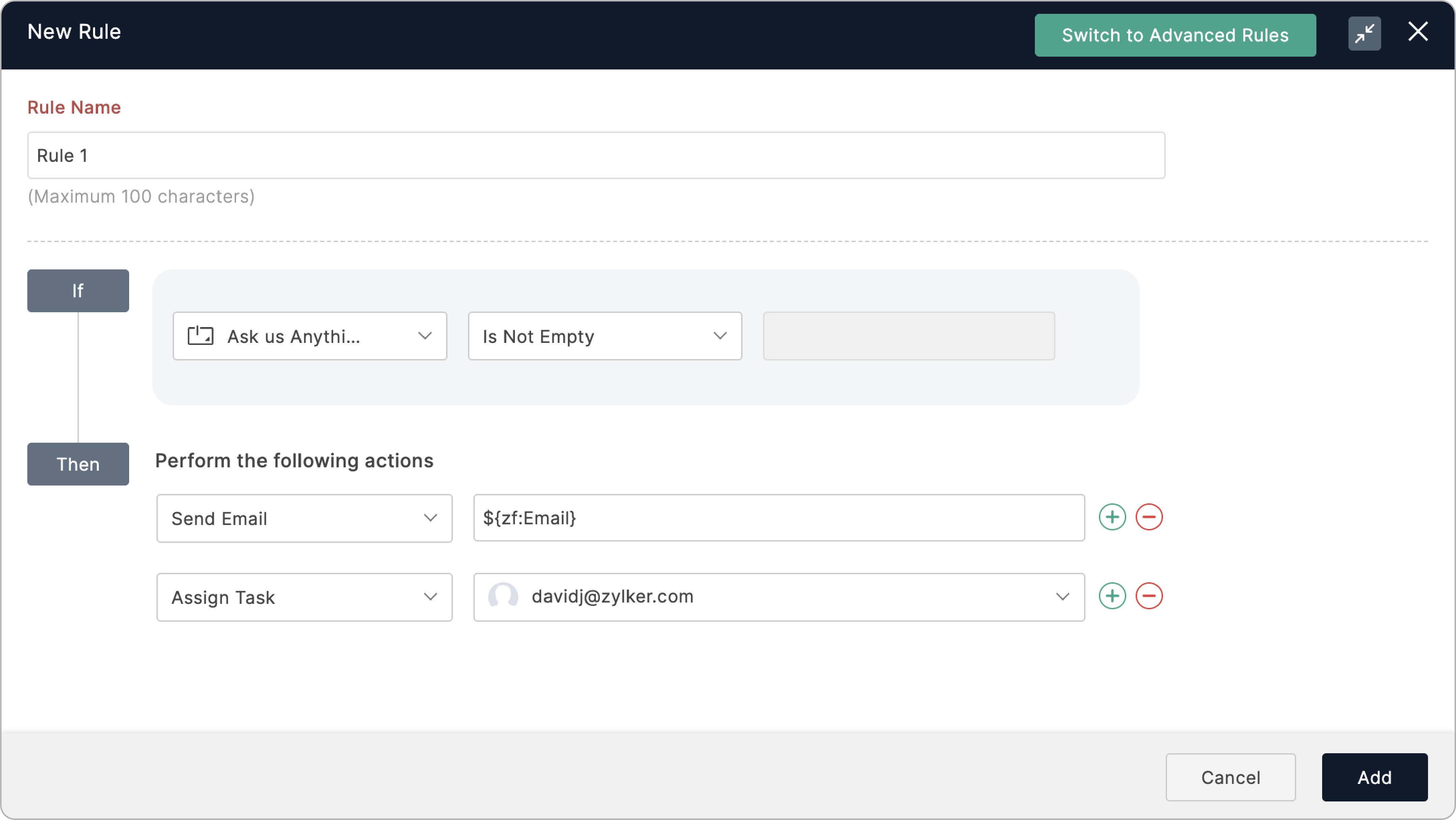Use Rules to Assign Task