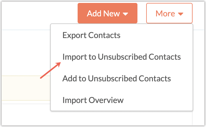 Import to Unsubscribed